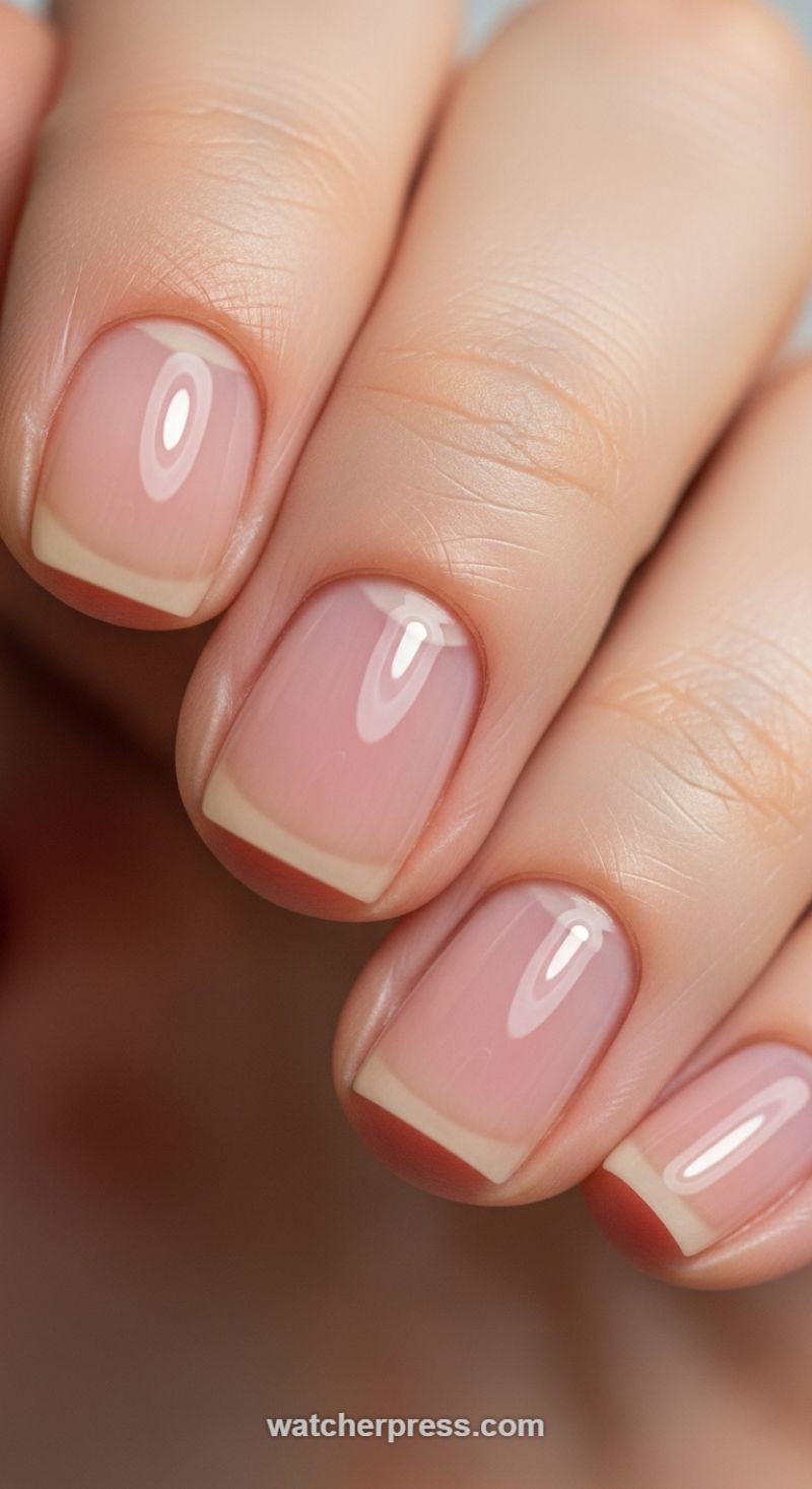 Lip Gloss Nails with a Micro French Tip