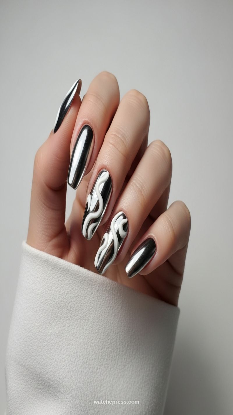 Liquid Metal Abstract Swirls