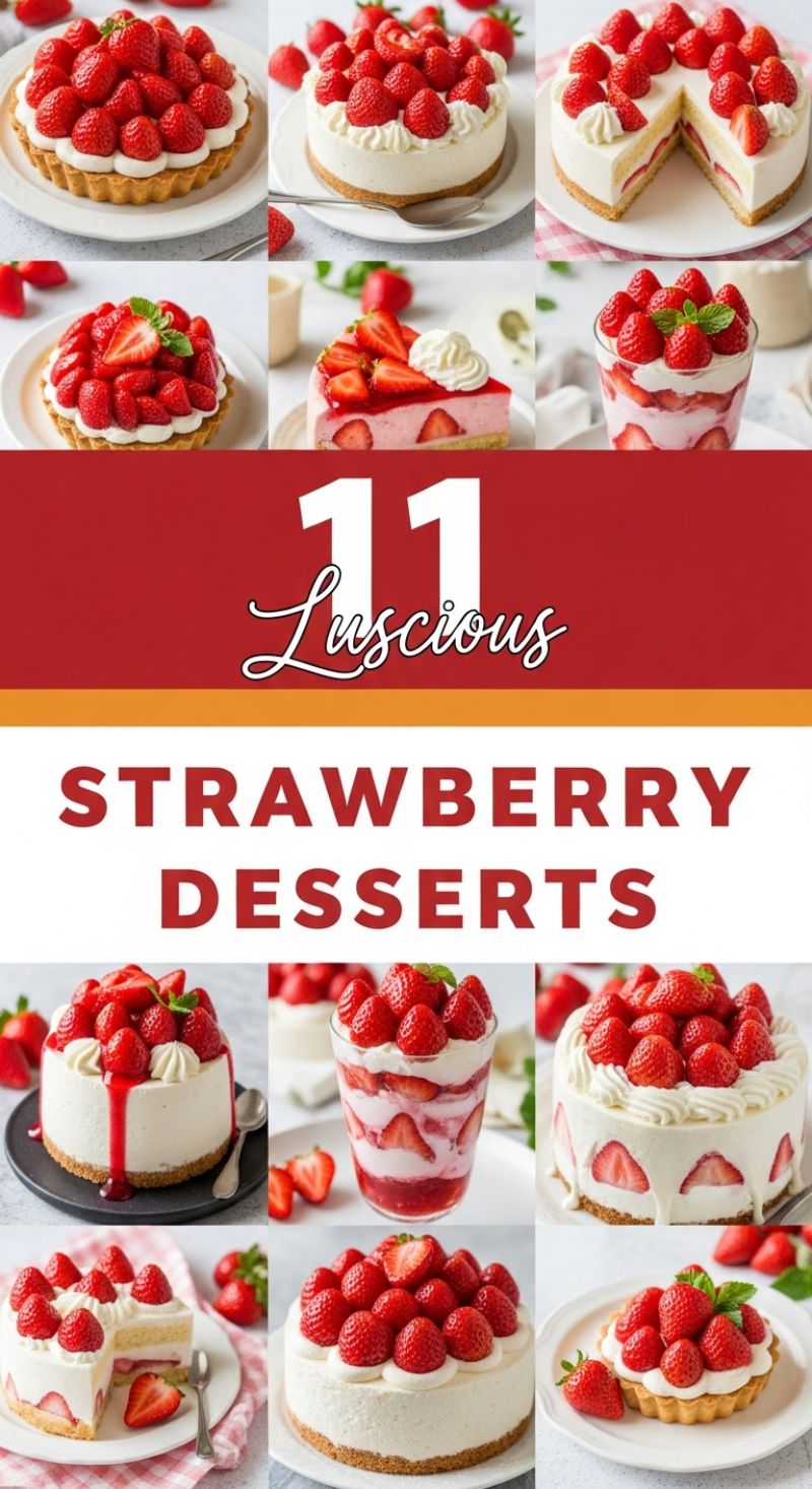 You Won't Believe How Easy These 20+ Mouth-Watering Recipes Are! Luscious Strawberry Cheesecakes & Tarts