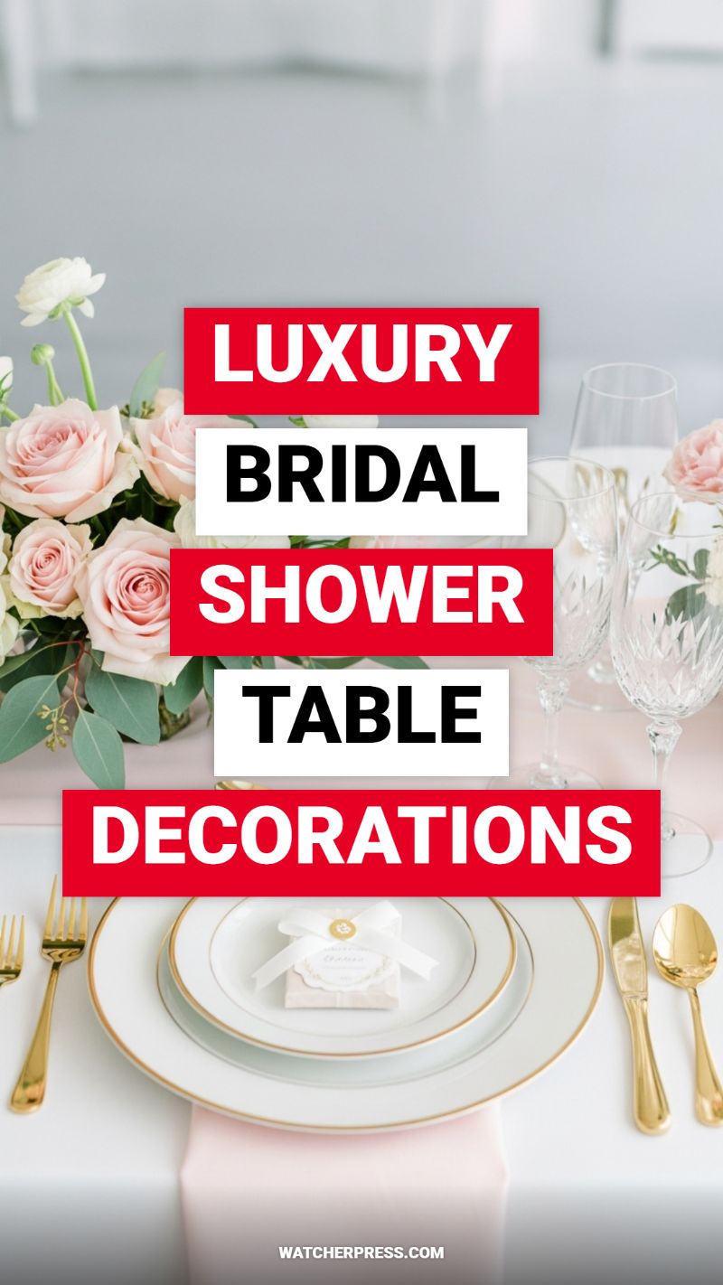 LUXURY BRIDAL SHOWER TABLE DECORATIONS