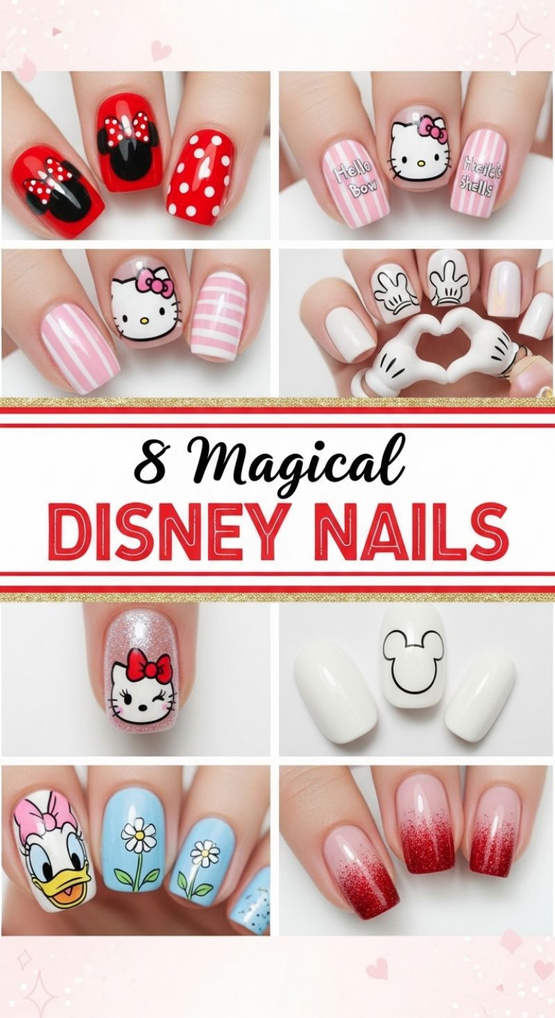 Magical Disney-Inspired Valentine's Nails