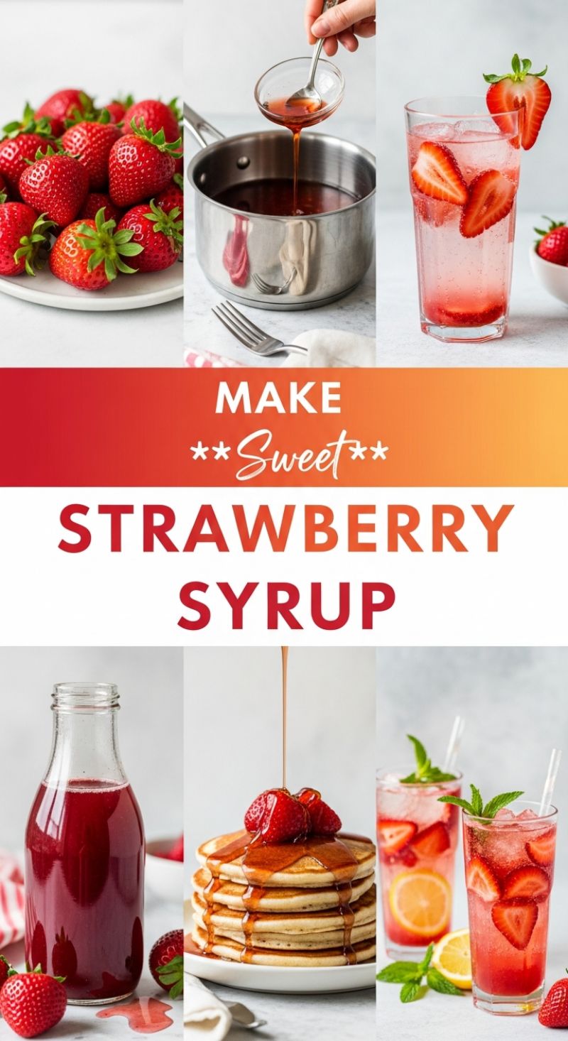 MAKE Sweet STRAWBERRY SYRUP