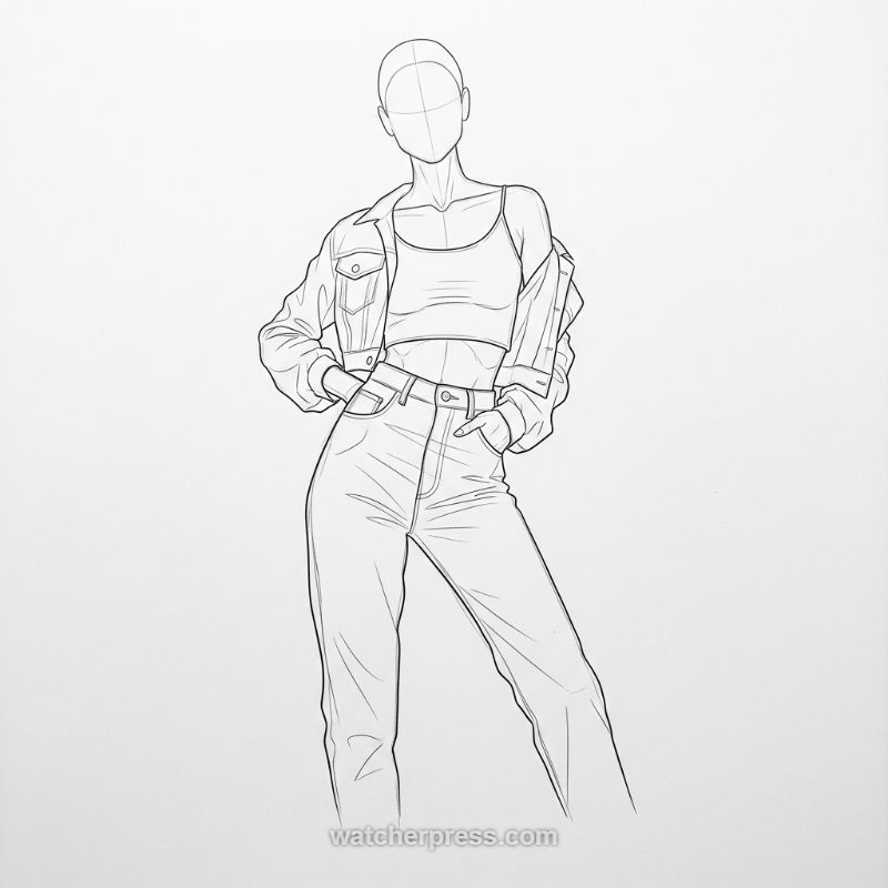 Mastering Dynamic Figure Poses and Realistic Denim Folds