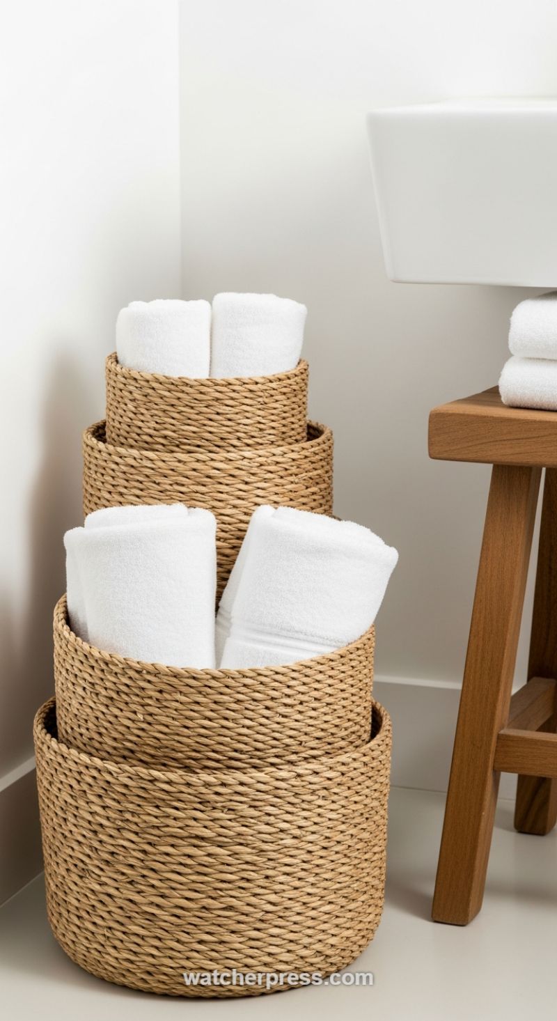 Mastering Organic Texture: Functional Storage with Woven Baskets