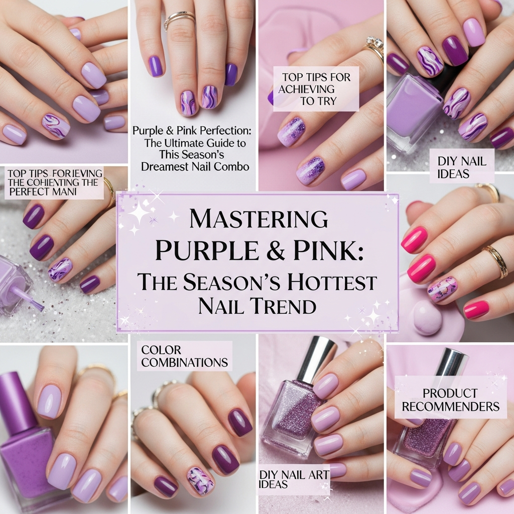 Mastering Purple & Pink: The Season's Hottest Nail Trend