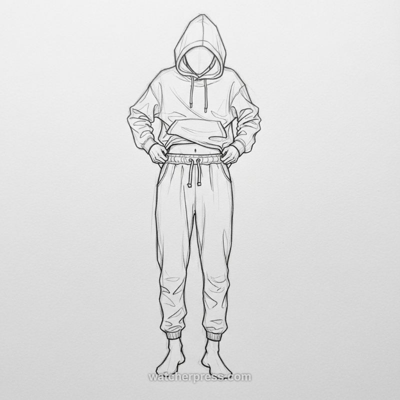 Mastering the Draped Form: Sketching Casual Streetwear (Hoodies and Joggers)