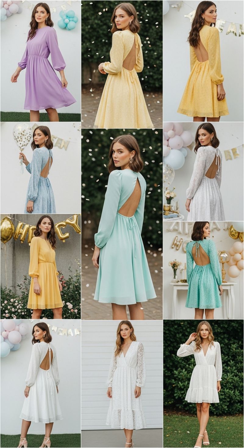 Mastering the Long Sleeve, Open-Back Trend for Prom