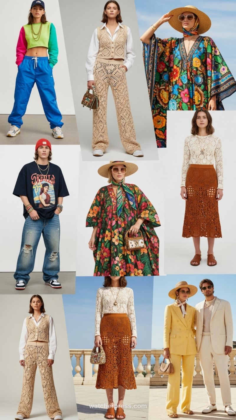 Mastering Three Eras: Crochet, Athleisure, and Boho Kaftans