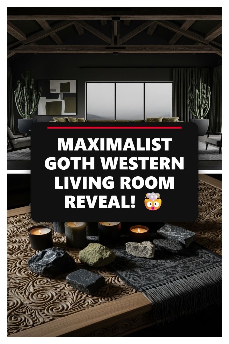 MAXIMALIST GOTH WESTERN LIVING ROOM REVEAL!