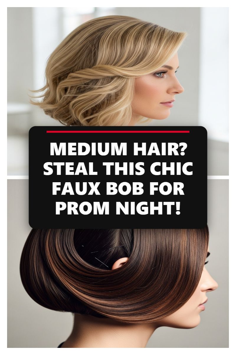 MEDIUM HAIR? STEAL THIS CHIC FAUX BOB FOR PROM NIGHT!
