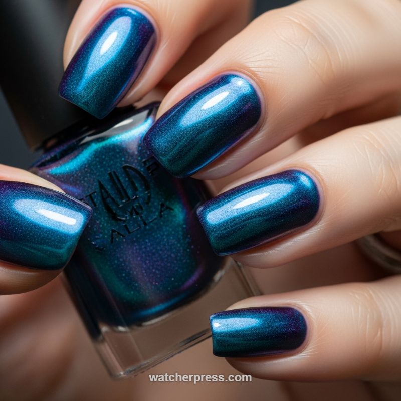 Mesmerizing Duochrome Metallic Nails
