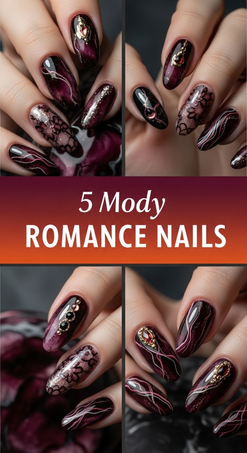 Moody Romance Nails