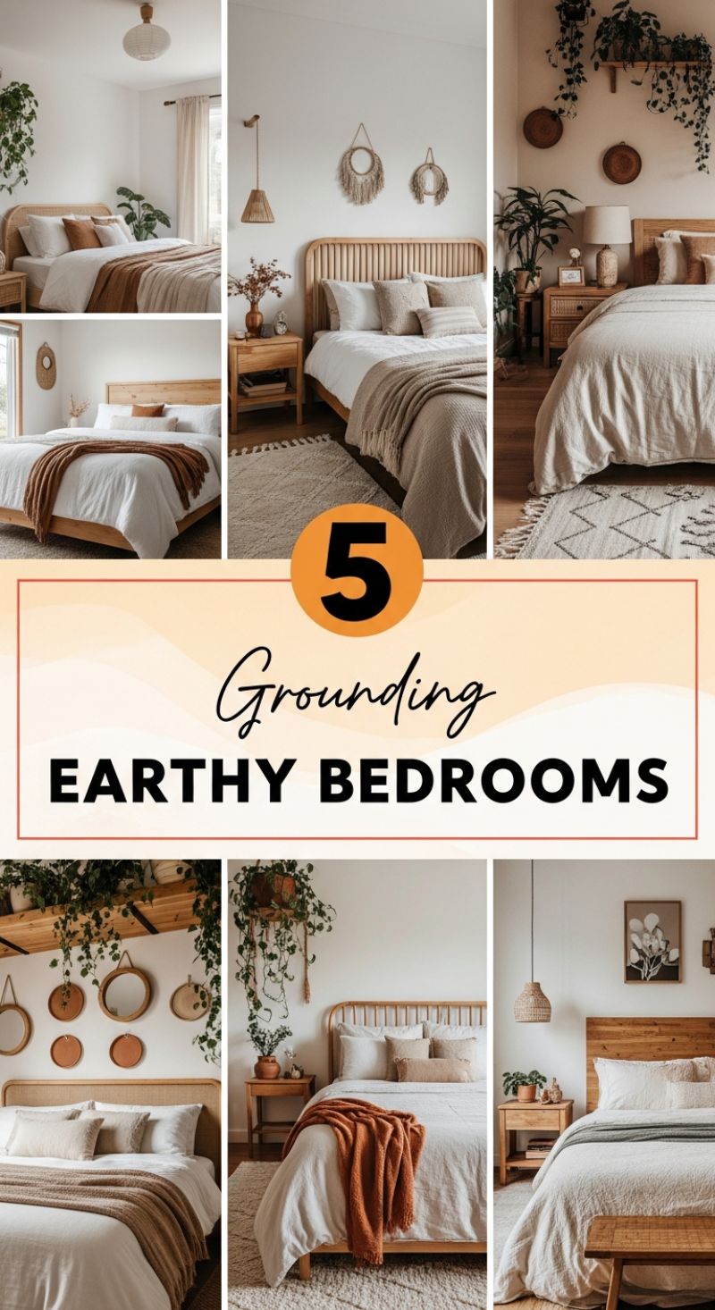 Nature's Embrace: Grounding Earthy Bedrooms
