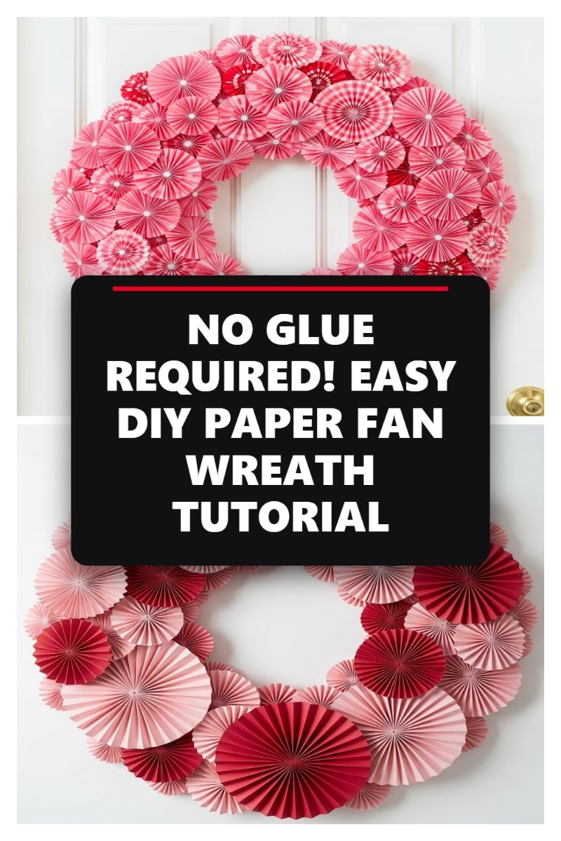 NO GLUE REQUIRED! EASY DIY PAPER FAN WREATH TUTORIAL