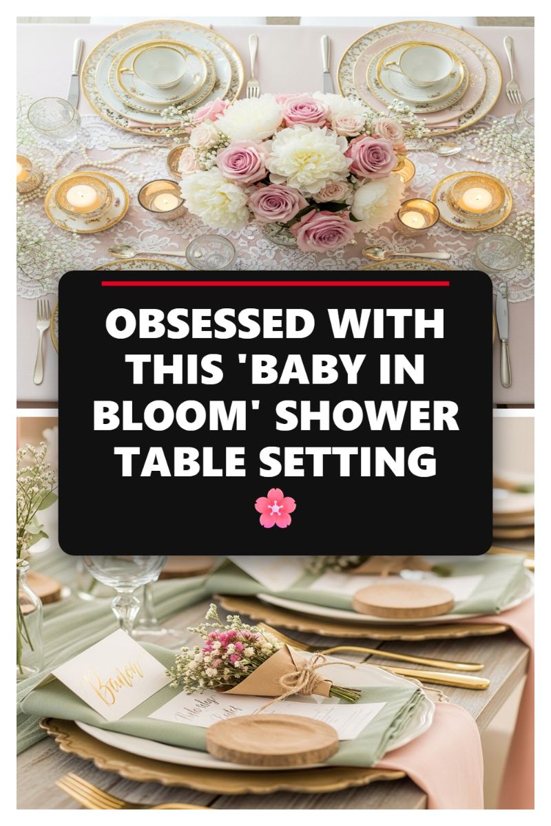 Obsessed with This 'Baby in Bloom' Shower Table Setting