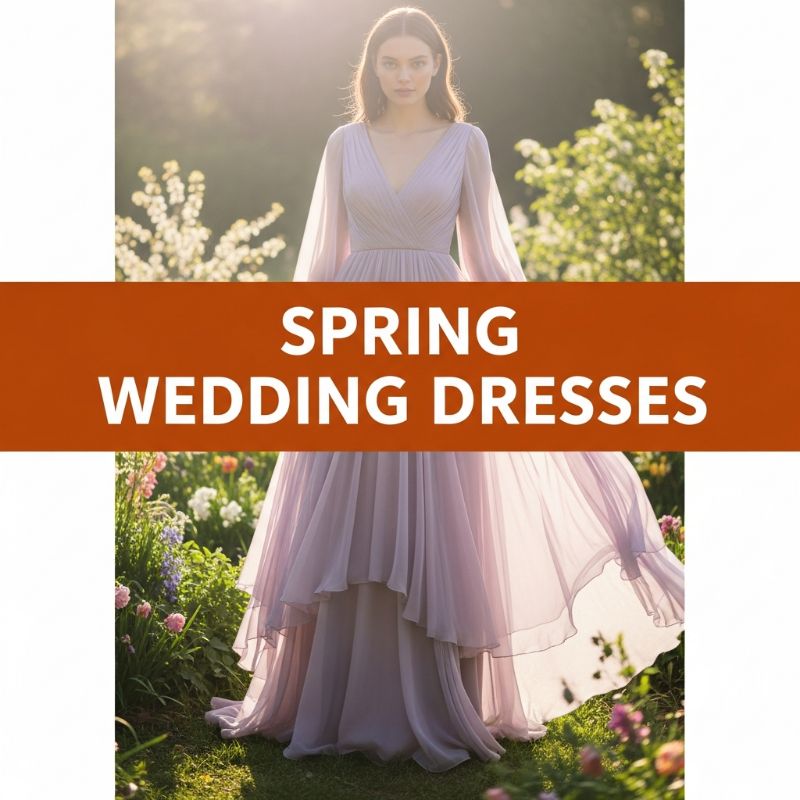 Pastel Perfection: Lilac Spring Wedding Dresses