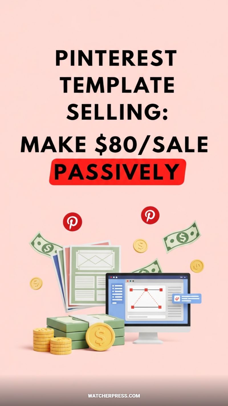 PINTEREST TEMPLATE SELLING: MAKE $80/SALE PASSIVELY