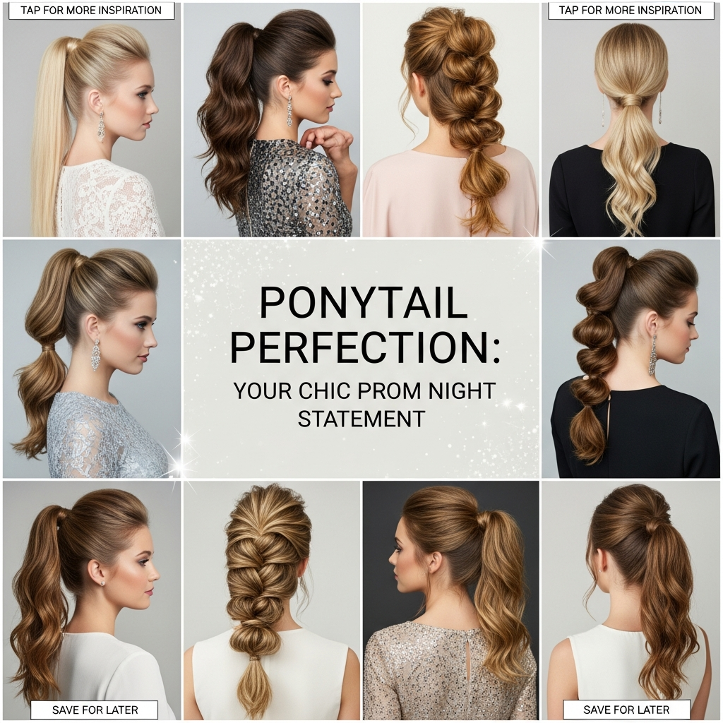 Ponytail Perfection: Your Chic Prom Night Statement