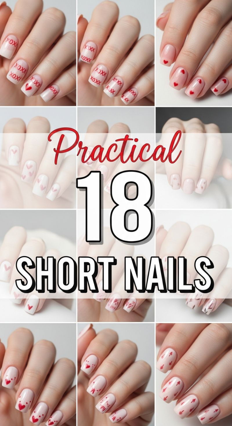 Practical Short Nail Designs for February: 18 Ways to Wear Love
