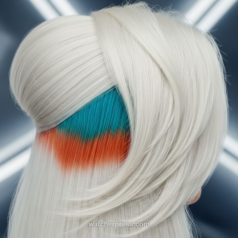 Precision Hidden Pop: The Underlayer Hair Color Trend