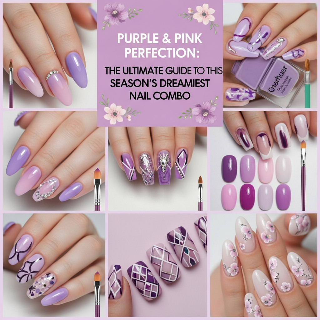 Purple & Pink Perfection: The Ultimate Guide to This Season's Dreamiest Nail Combo