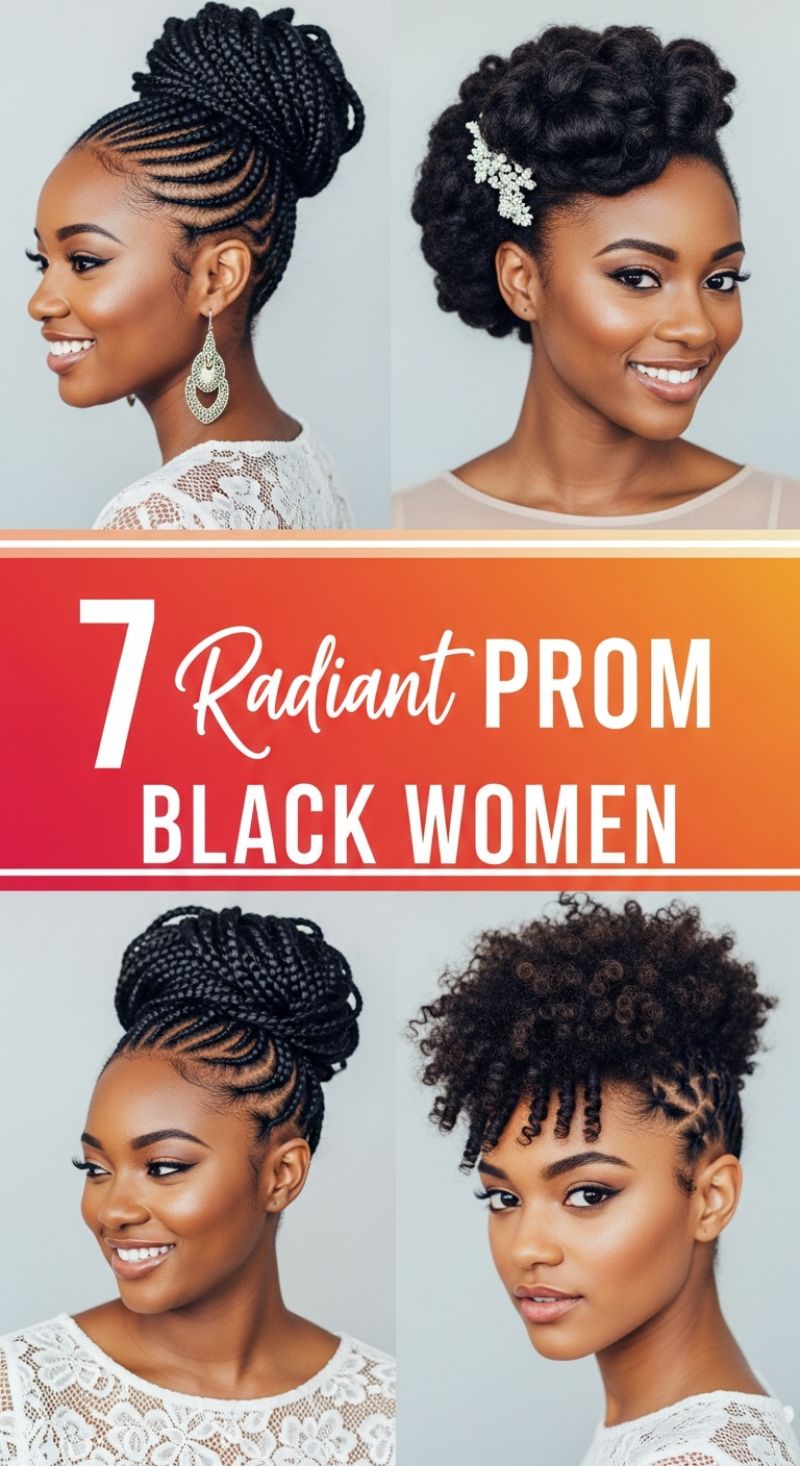 Radiant Prom Styles for Black Women: Braids & Natural Volume