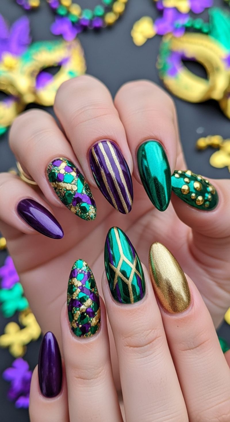 Regal Mardi Gras Mania: Mastering Purple, Green, and Gold Chrome