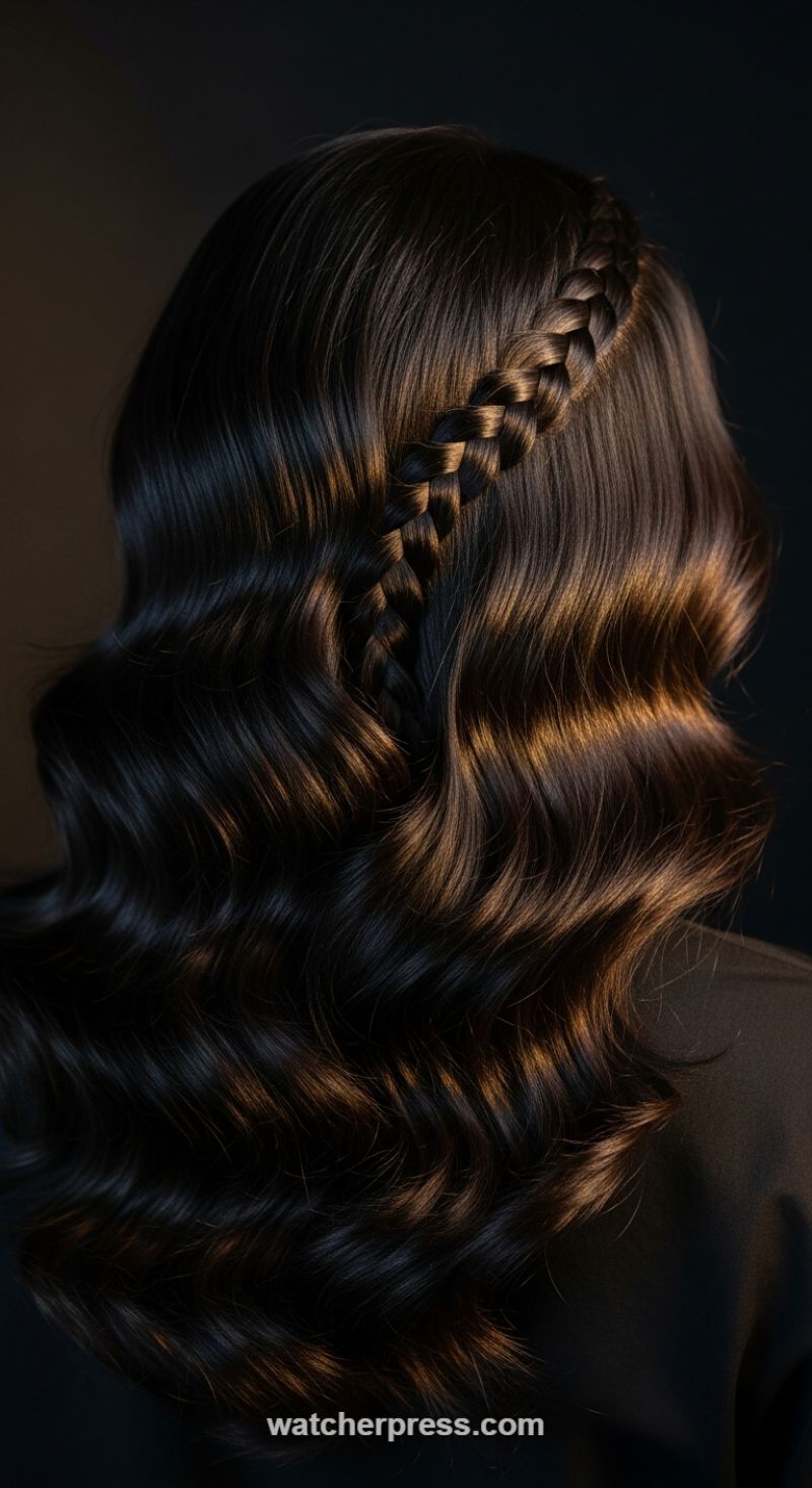 Regal Renaissance Waves with Central Accent Braid