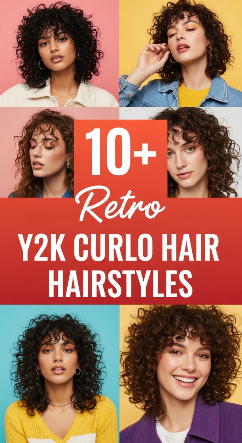 Retro Y2K Voluminous Curly Bob