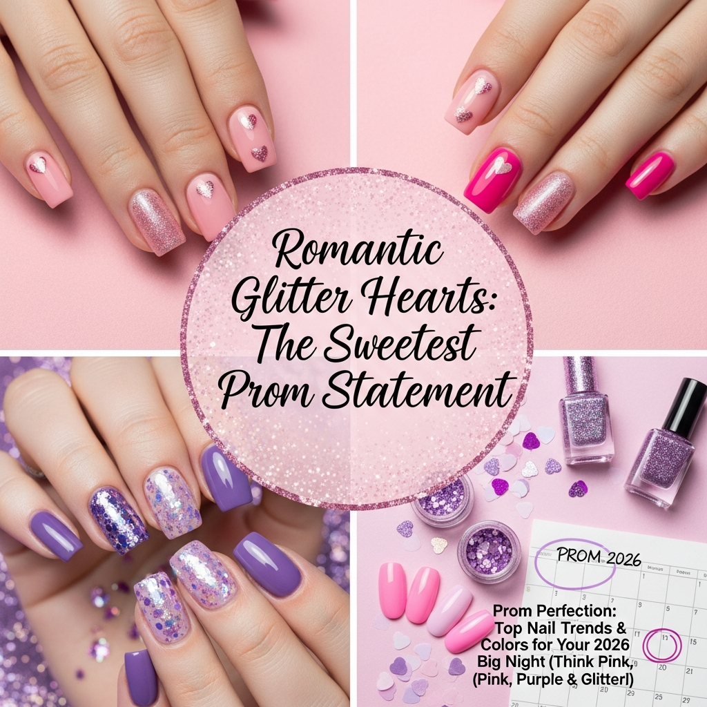 Romantic Glitter Hearts: The Sweetest Prom Statement