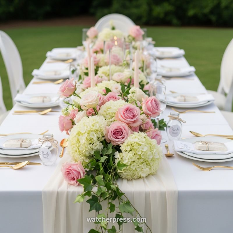 Romantic Springtime Table Scapes: Mastering the Lush Floral Runner