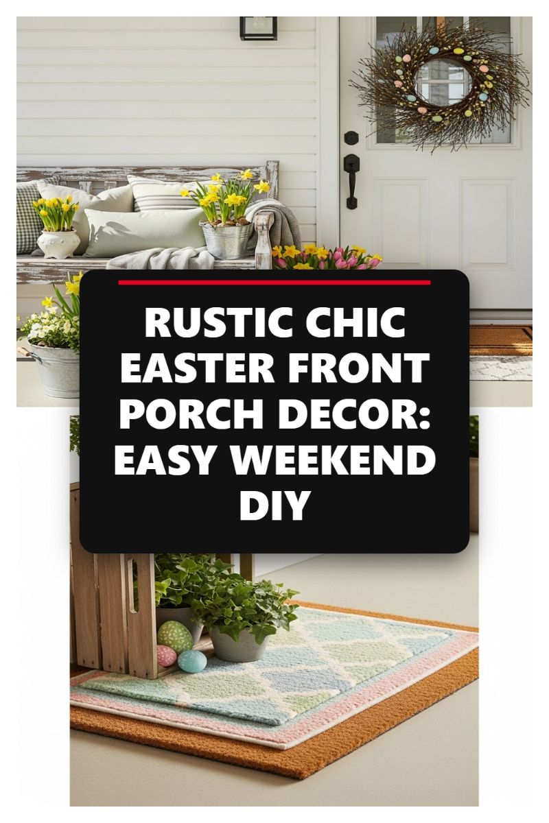 RUSTIC CHIC EASTER FRONT PORCH DECOR: EASY WEEKEND DIY