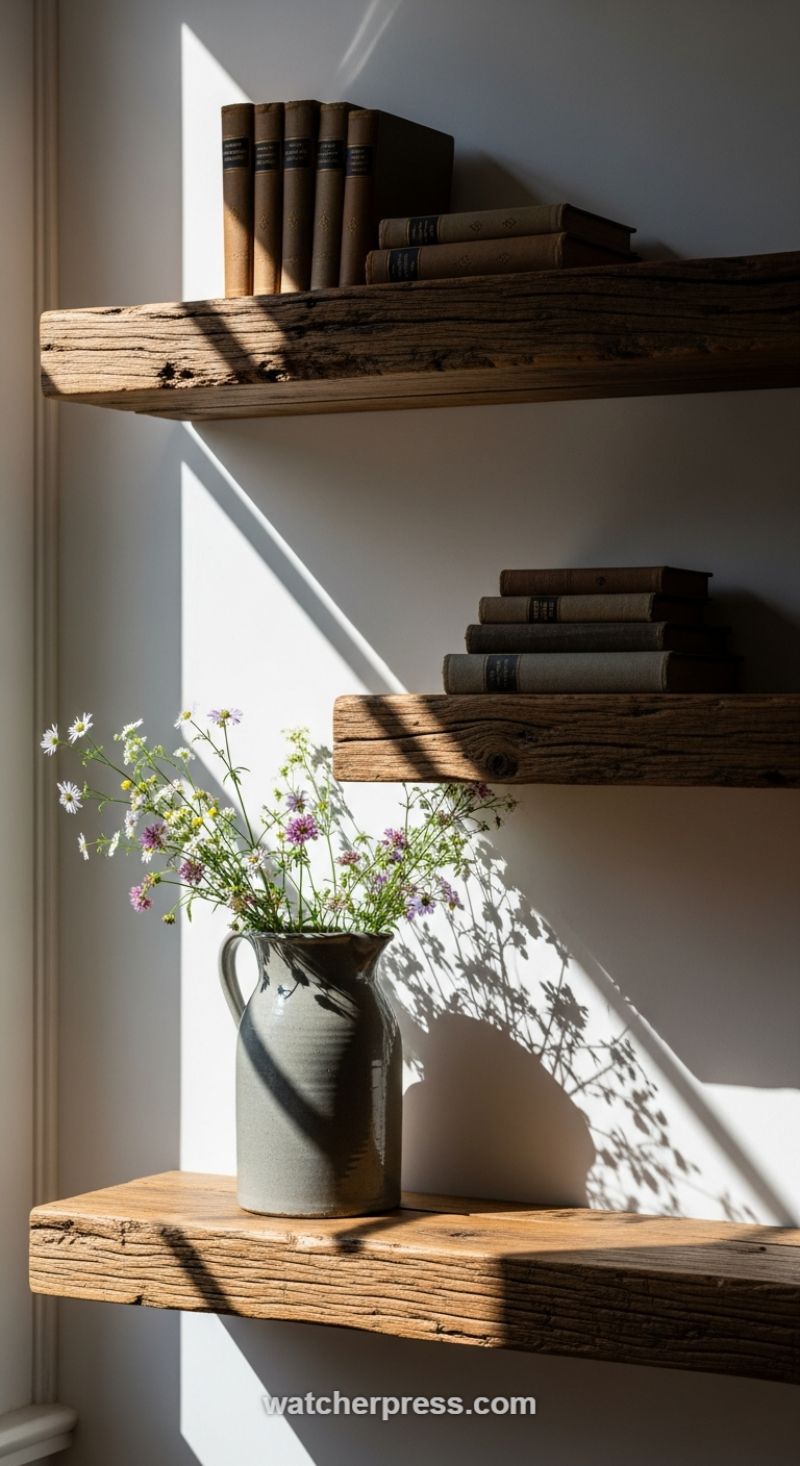 Rustic Elegance: Incorporating Weathered Wood and Striking Light
