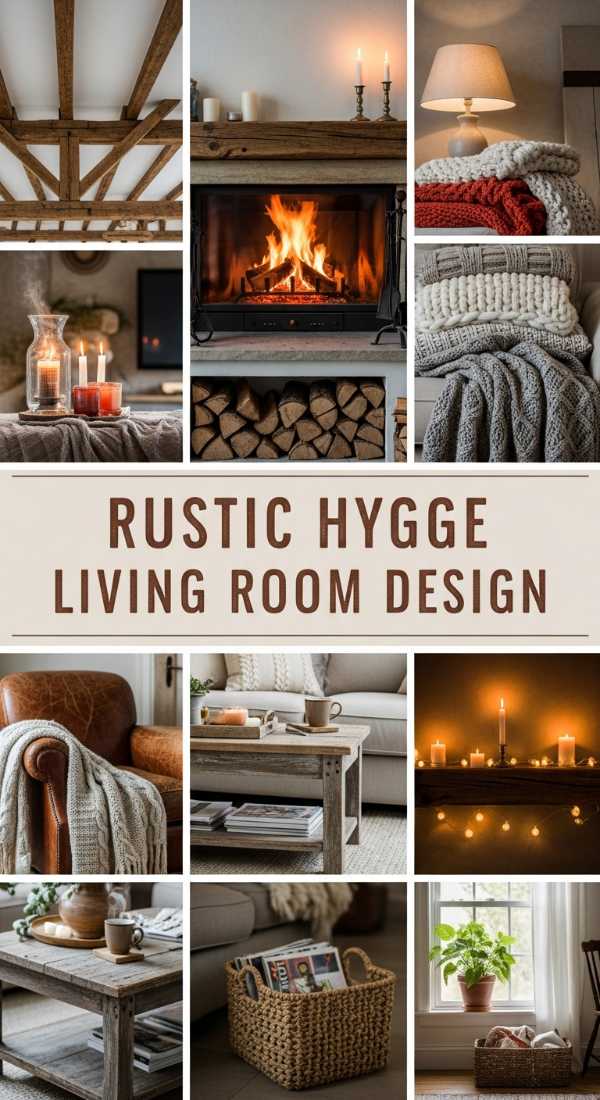 Rustic Hygge Living Room Design