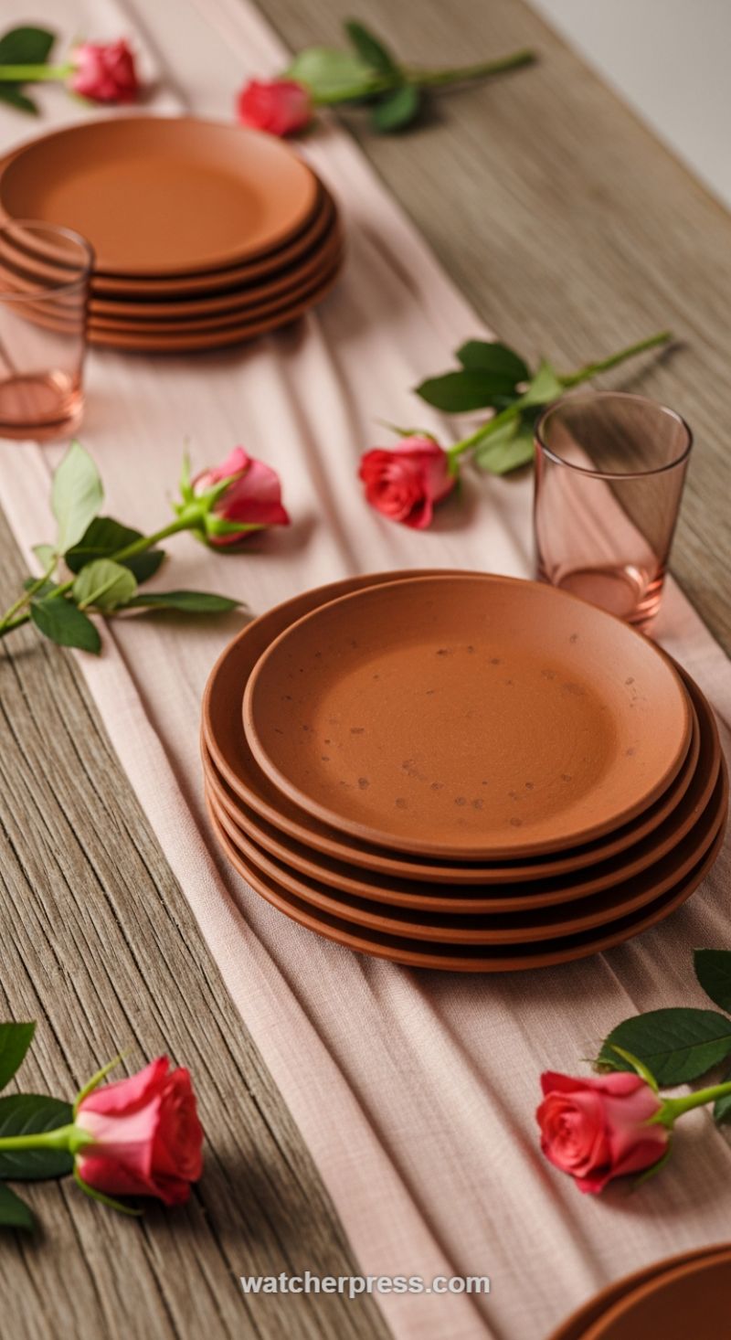Rustic Romance: Earthenware & Blush Accents