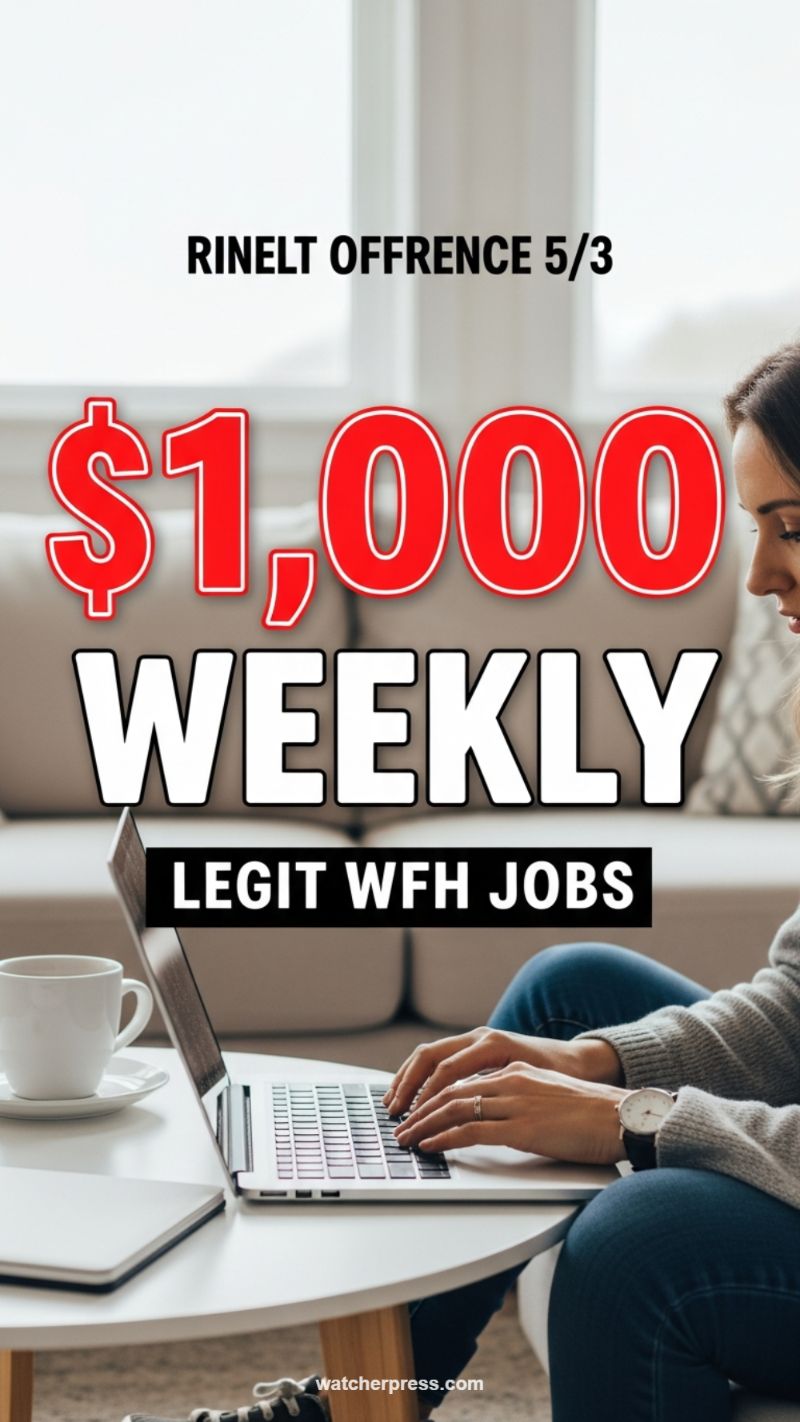 Securing High-Paying Weekly WFH Roles ($1,000 Weekly)