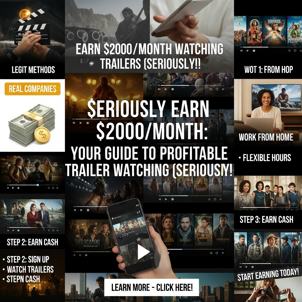 Seriously Earn $2000/Month: Your Guide to Profitable Trailer Watching