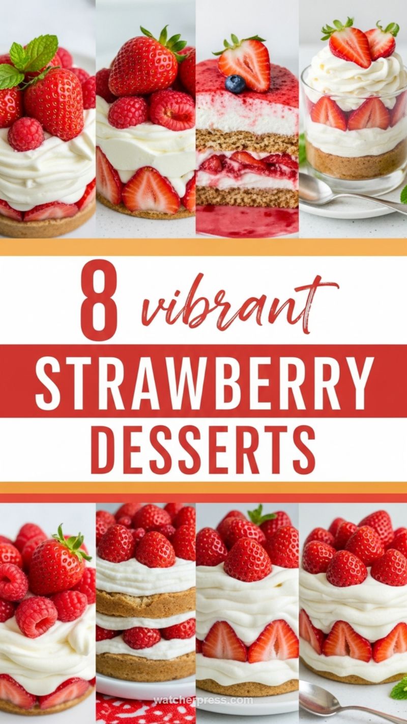 Showcasing 8 Vibrant Strawberry Desserts
