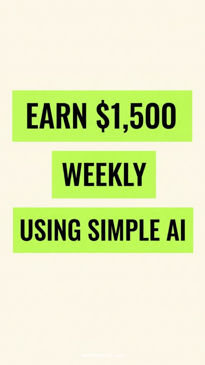 Simple AI Content Generation ($1,500 Weekly)