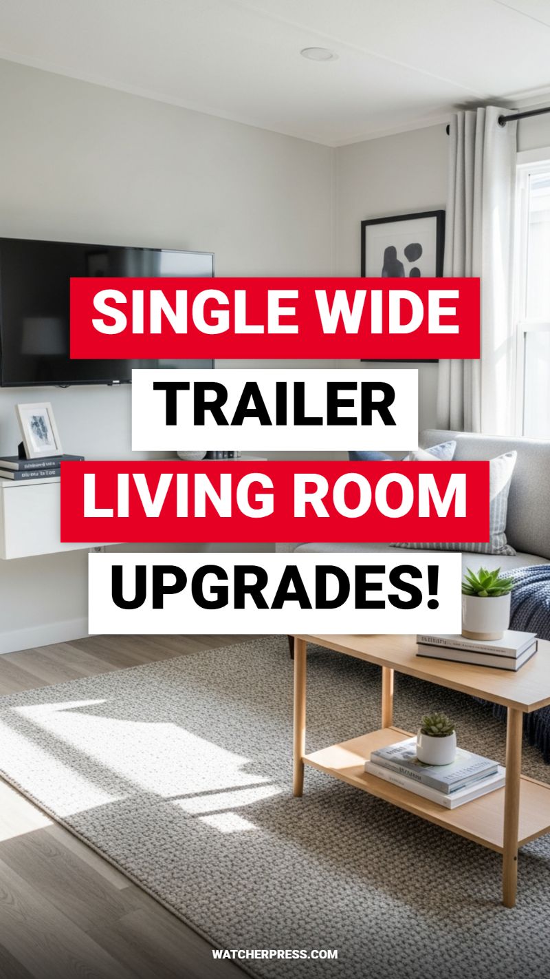SINGLE WIDE TRAILER LIVING ROOM UPGRADES!