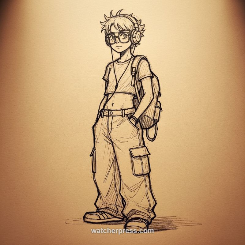 Sketching Stylized Figures: Dynamic Poses and Urban Clothing