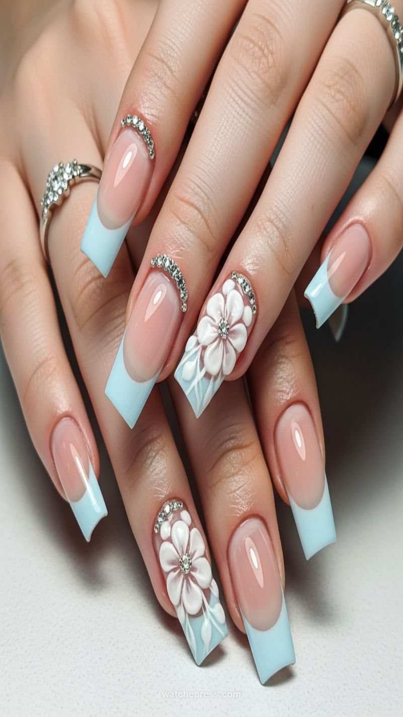 Sky Blue Floral Patisserie