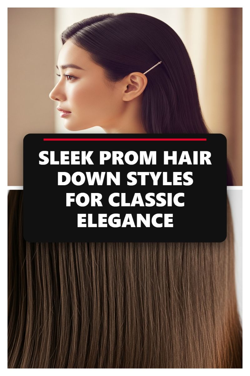 SLEEK PROM HAIR DOWN STYLES FOR CLASSIC ELEGANCE