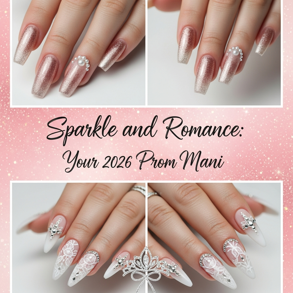 Sparkle and Romance: Your 2026 Prom Mani