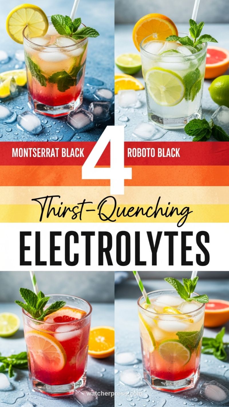 Stay Hydrated: 4 Thirst-Quenching Homemade Electrolyte Drinks