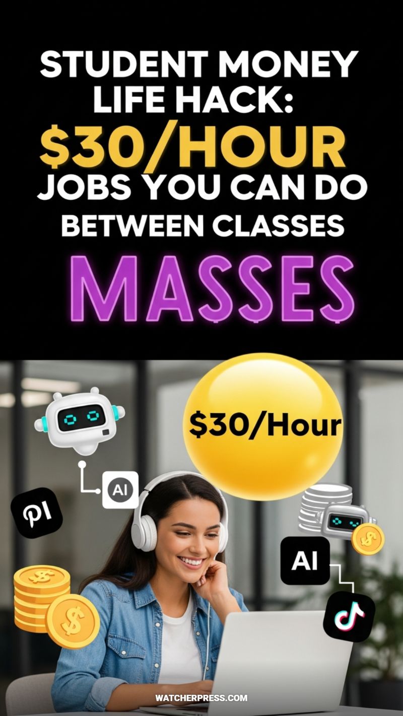 STUDENT MONEY LIFE HACK: $30/HOUR JOBS YOU CAN DO BETWEEN CLASSES