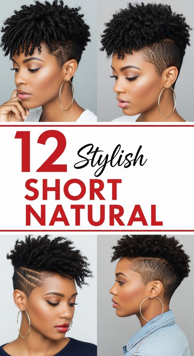 Stylish Short Natural: The Undercut Faux Hawk