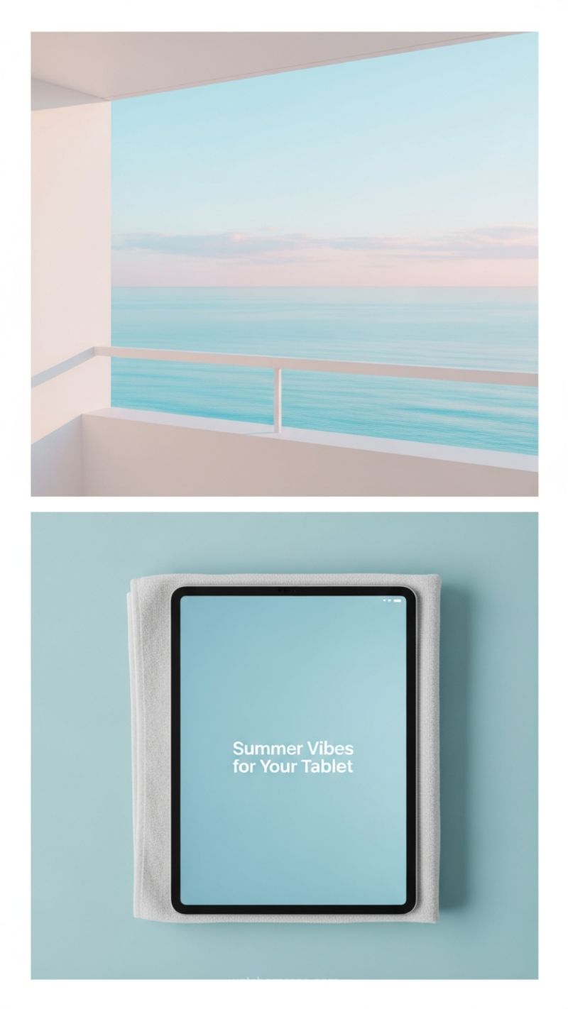 Summer Vibes for Your Tablet: Minimalist Coastal Escapism