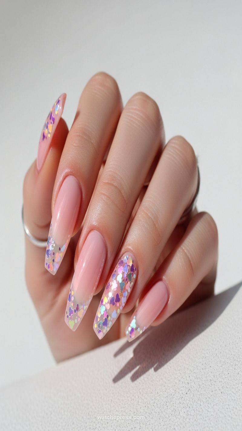 Sweetheart Holographic Glitter Baskets