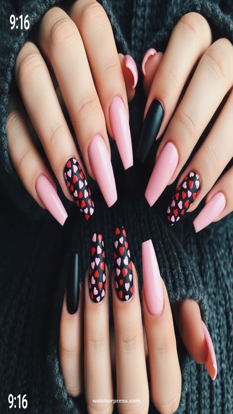 Sweetheart Statement: Matte Pink & Heart Accents